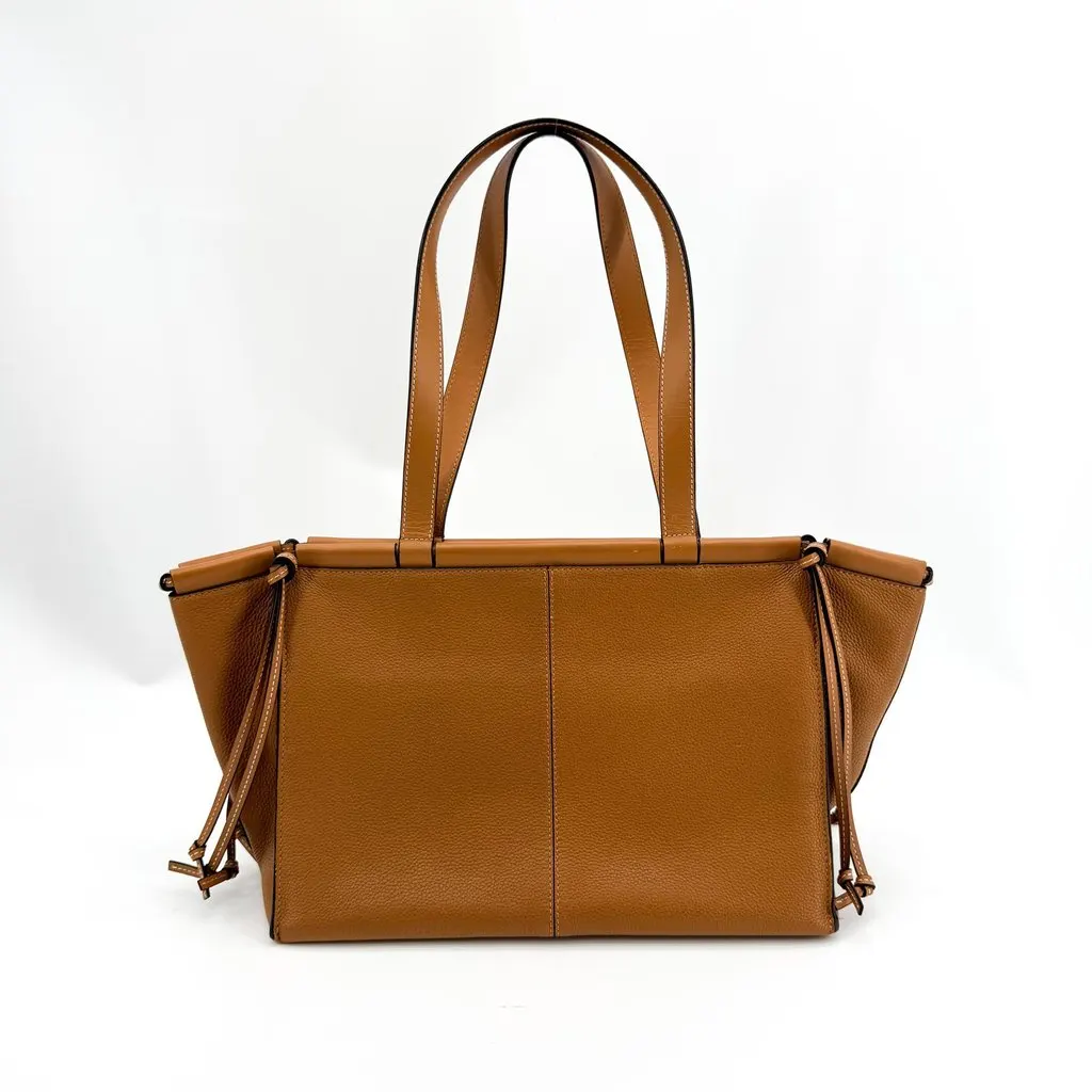 Loewe Hammock Tote Bag Tan Brown Leather Good - Inside View