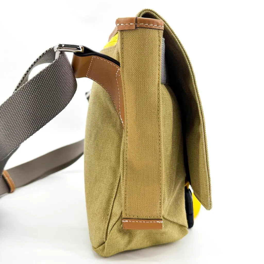 Loewe Canvas Messenger Bag Khaki Brown Canvas Very good - Inside View