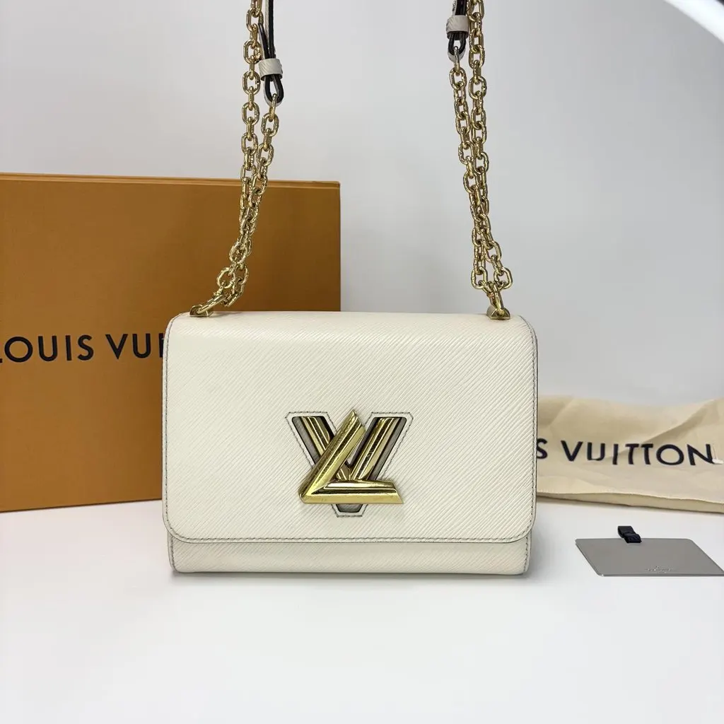 Louis Vuitton Epi Twist MM Chain Bag Quartz Beige Leather Good - Back View