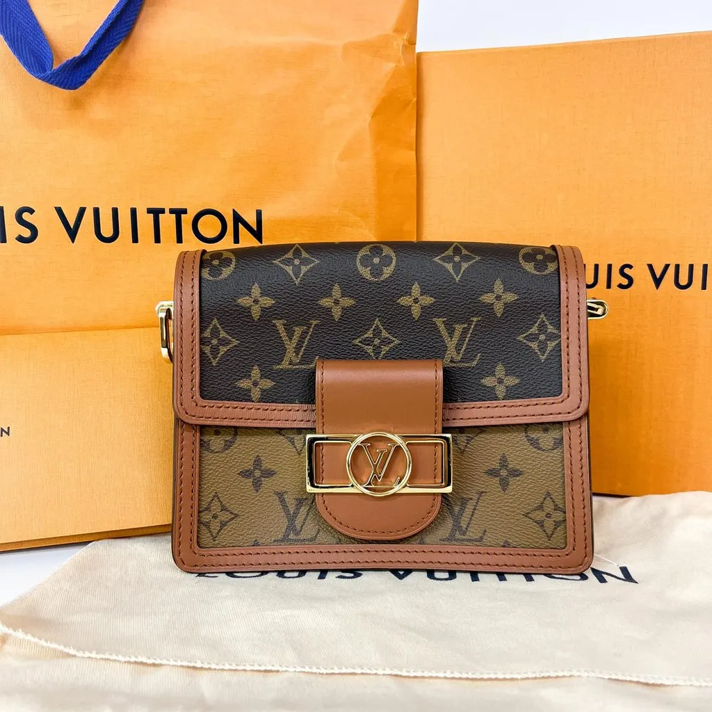 Louis Vuitton Mini Dauphine Monogram Brown Canvas Very good - Back View