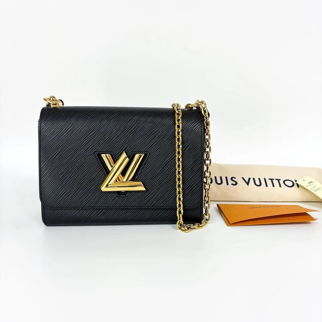 Louis Vuitton Twist MM Epi Black Gold Black Leather Good - Back View