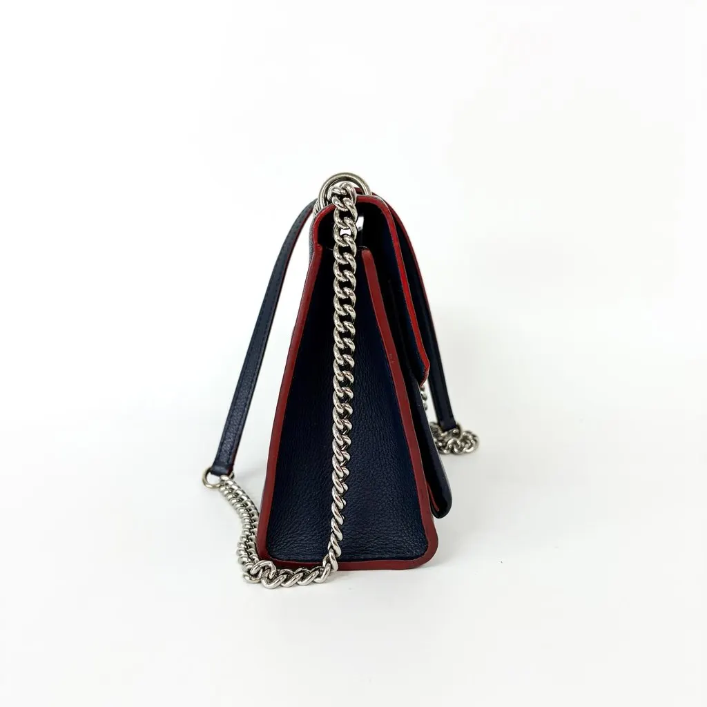 Louis Vuitton My Lock Me Chain Bag Navy Gold Leather Good - Model View