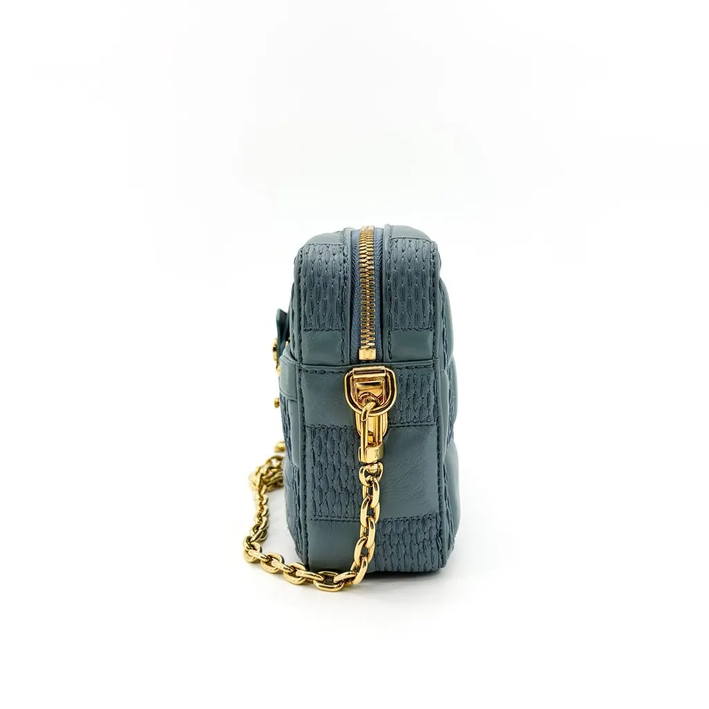 Louis Vuitton Damier Wavy Trunk Clutch Blue MultiColor Leather Very good - Model View