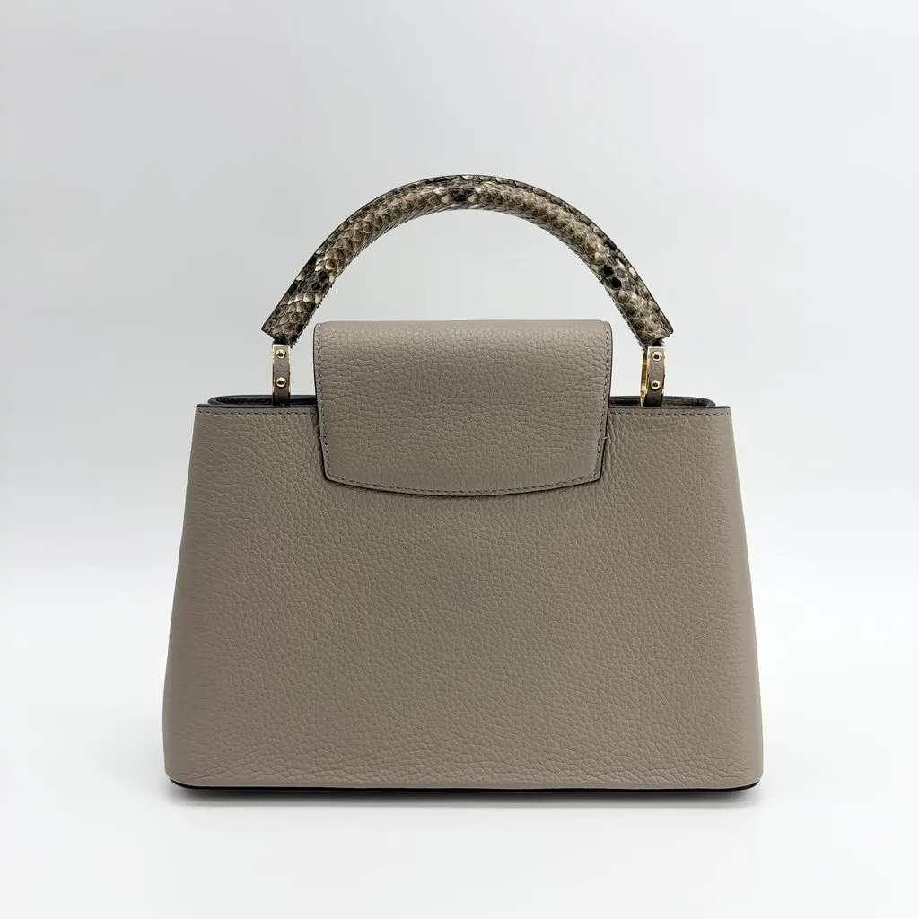 Louis Vuitton Capucines BB Gallé Torillon Python Handle Beige Leather Very good - Inside View