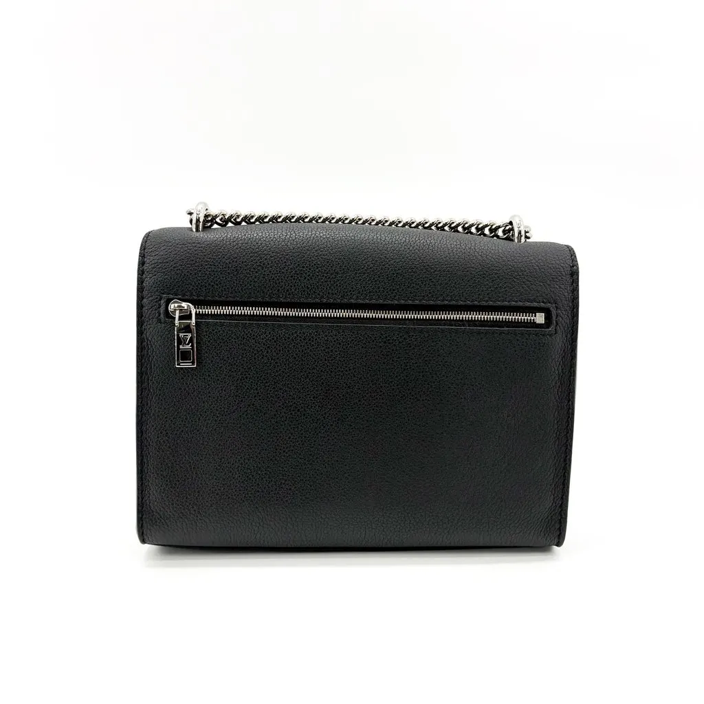 Louis Vuitton MyLockMe BB Chain Bag Black with Silver Hardware MultiColor Leather Very good - Back View