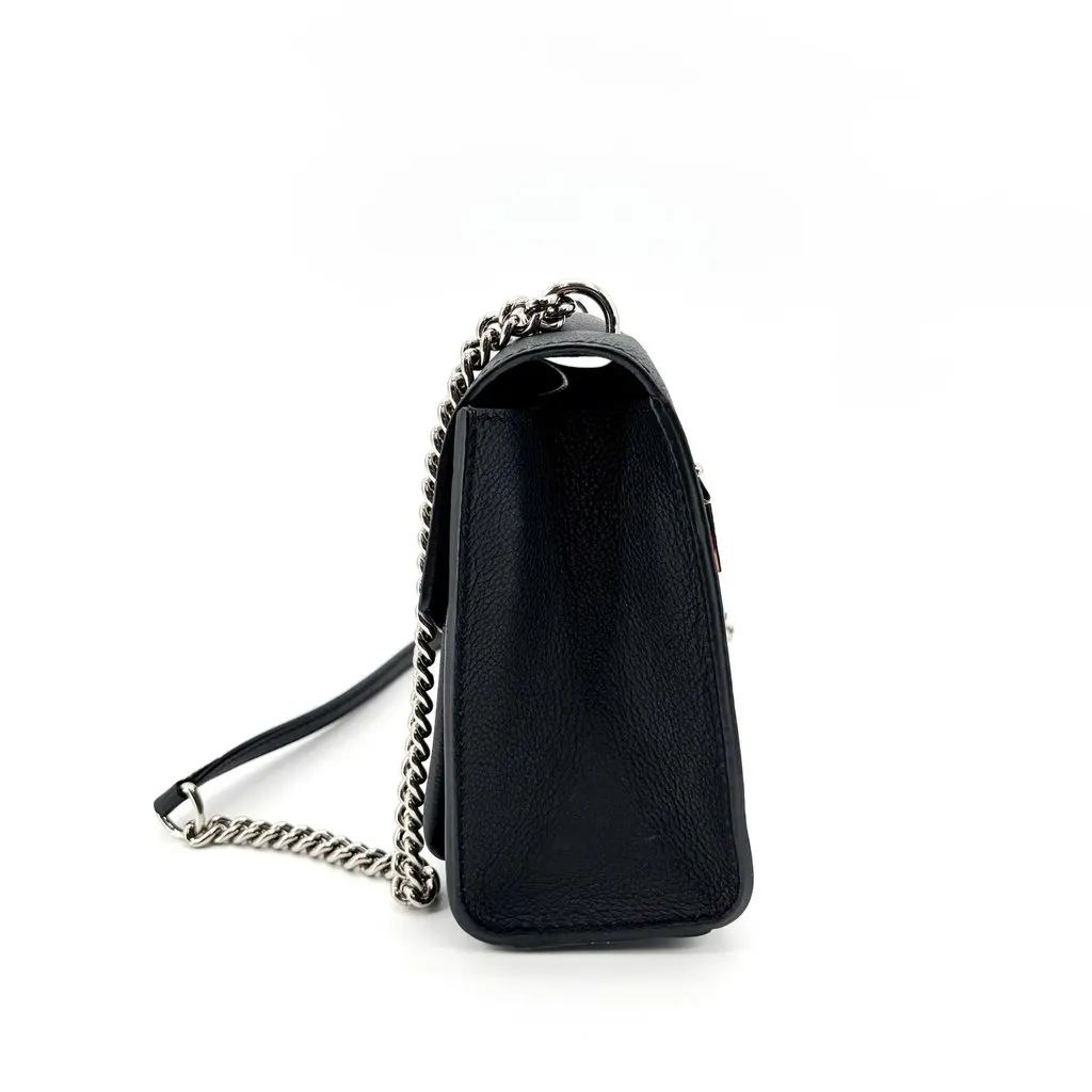 Louis Vuitton MyLockMe BB Chain Bag Black with Silver Hardware MultiColor Leather Very good - Inside View
