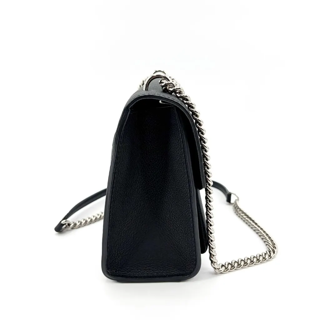 Louis Vuitton MyLockMe BB Chain Bag Black with Silver Hardware MultiColor Leather Very good - Model View