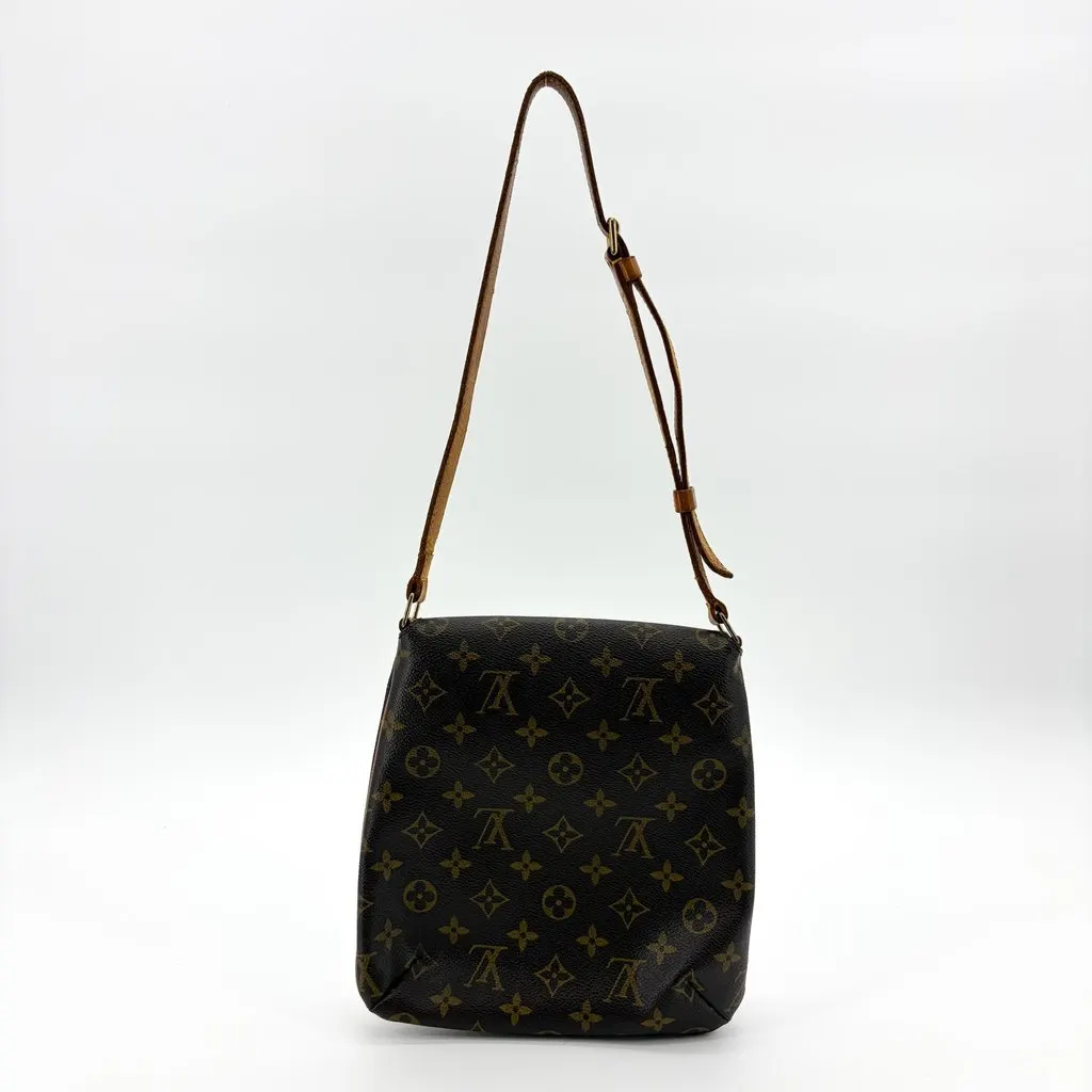 Louis Vuitton Monogram Musette Salsa Long Shoulder Bag Brown MultiColor Canvas Good - Back View