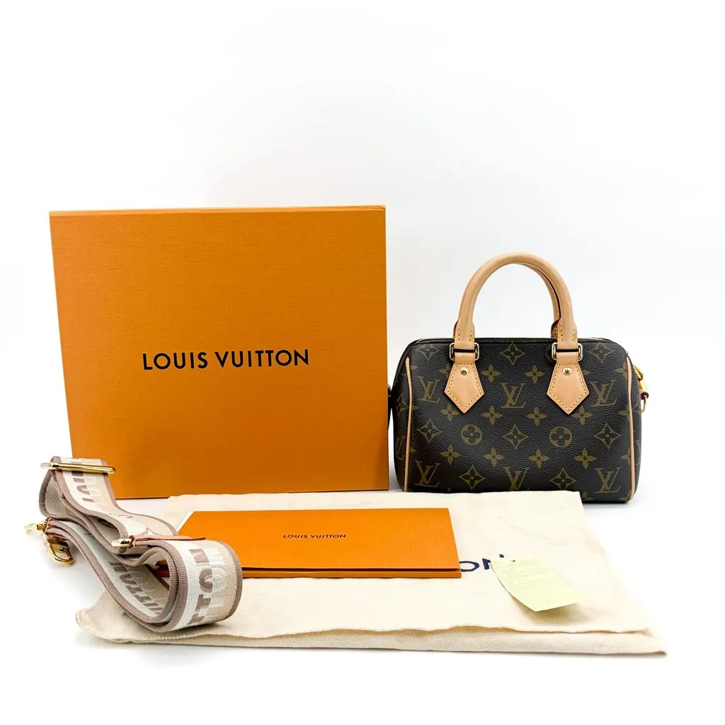 Louis Vuitton Nano Speedy Monogram Brown Beige Canvas Very good - Back View