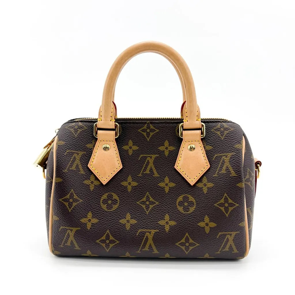 Louis Vuitton Nano Speedy Monogram Brown Beige Canvas Very good - Inside View
