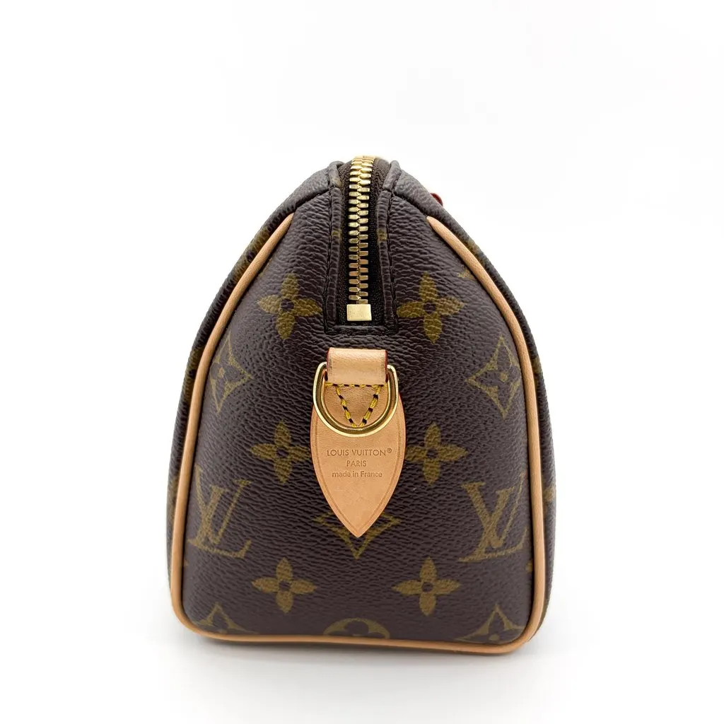 Louis Vuitton Nano Speedy Monogram Brown Beige Canvas Very good - Box View