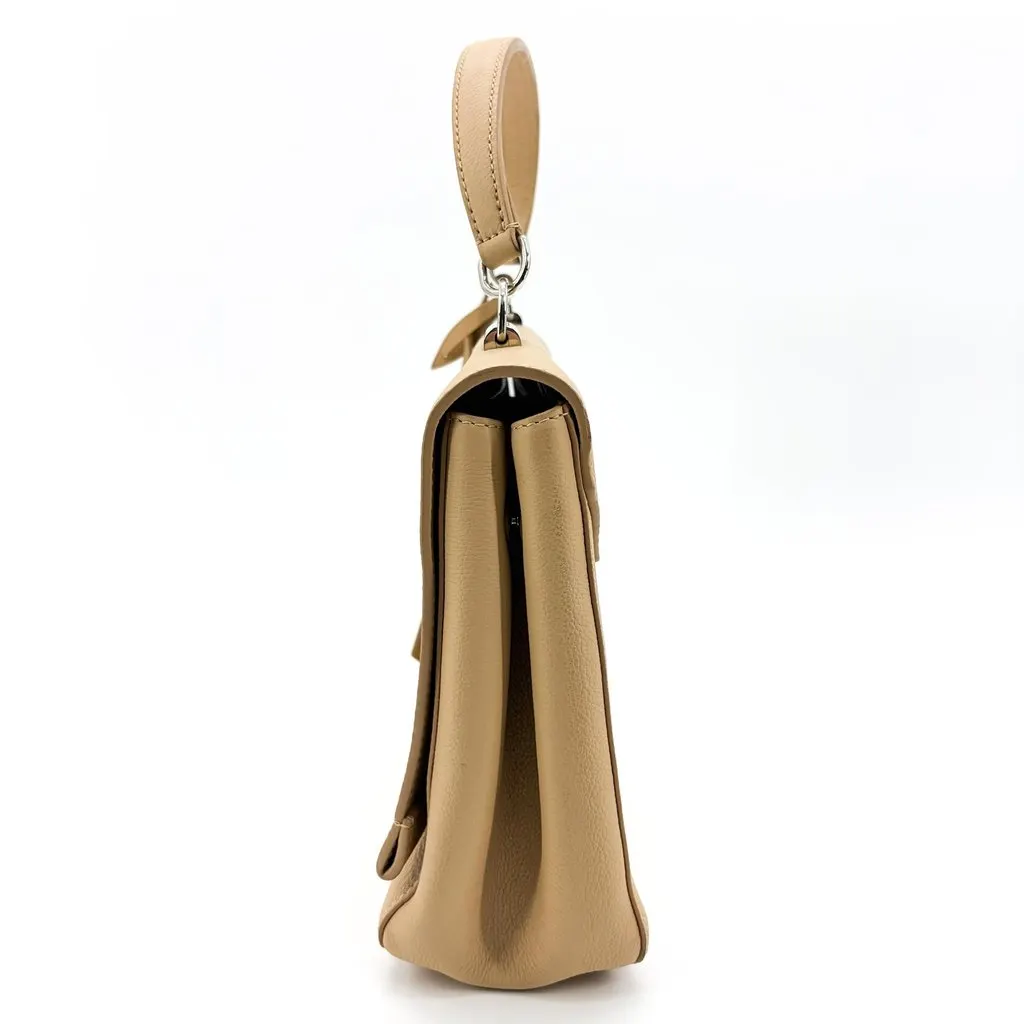 Louis Vuitton Lockme 2 MM Galle Silver Beige Leather Good - Model View