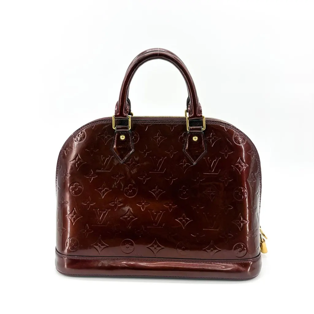 Louis Vuitton Alma PM Monogram Vernis Amarante Burgundy Leather Very good - Back View
