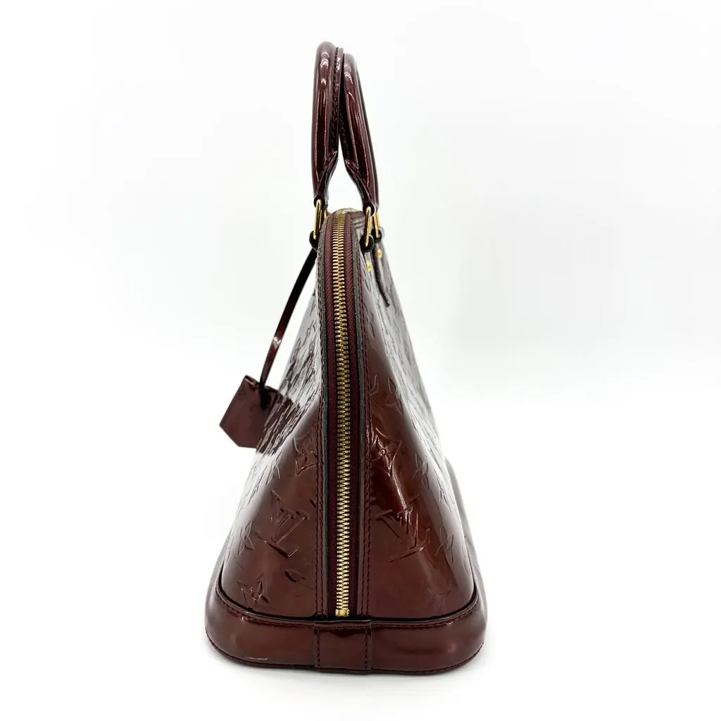 Louis Vuitton Alma PM Monogram Vernis Amarante Burgundy Leather Very good - Inside View