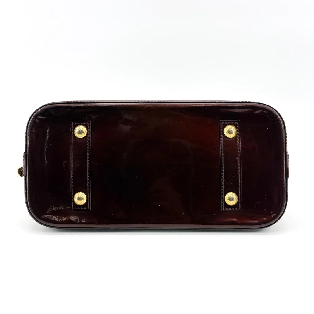 Louis Vuitton Alma PM Monogram Vernis Amarante Burgundy Leather Very good - Box View