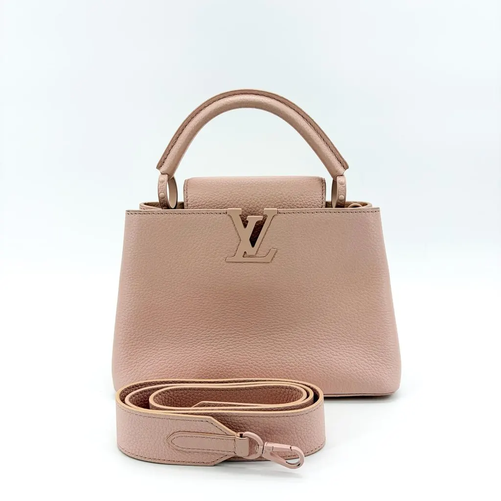 Louis Vuitton Capucines Mini Torrillon Rose Pondicher Beige Leather Very good - Back View