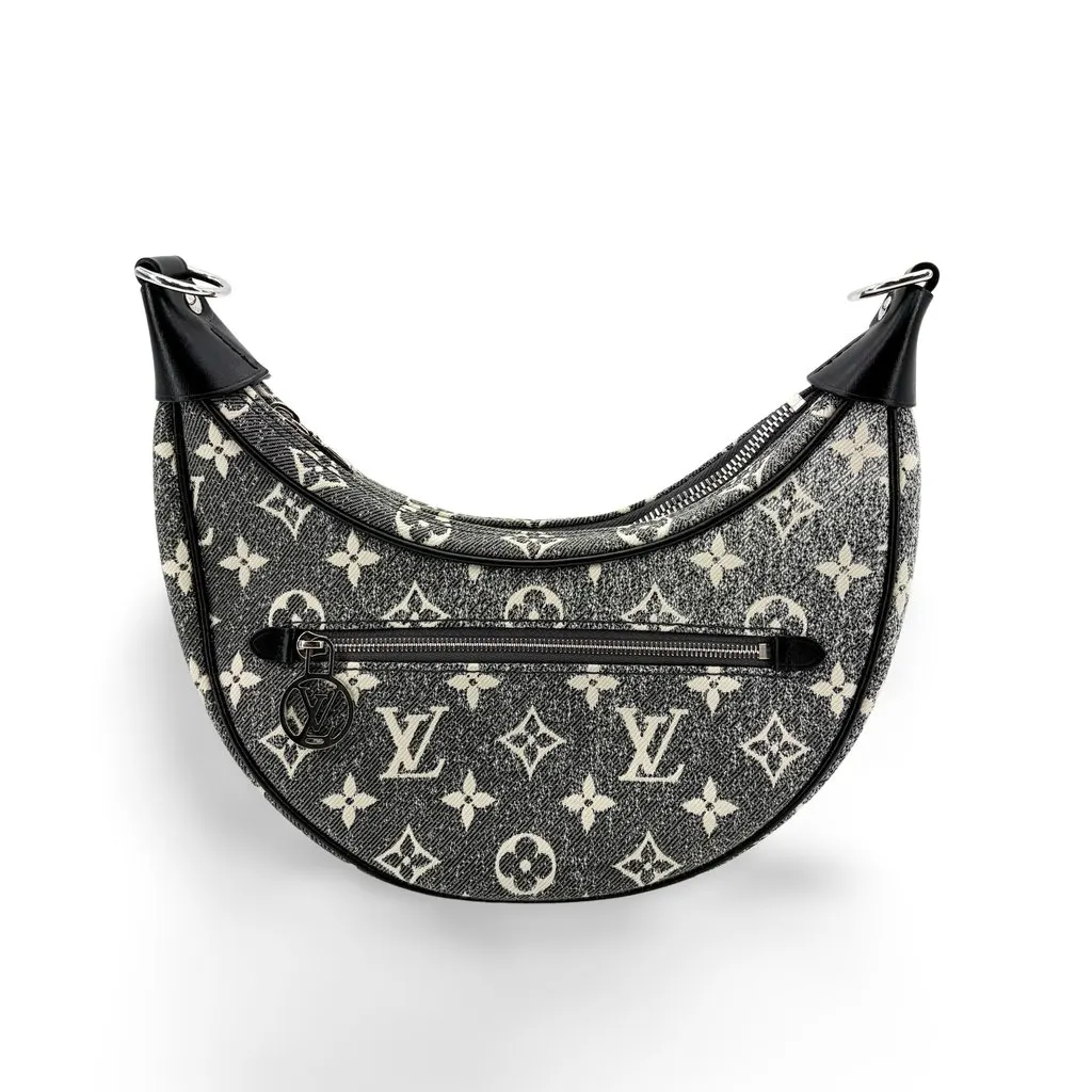 Louis Vuitton Loop Monogram Denim Black Black Denim Very good - Front View