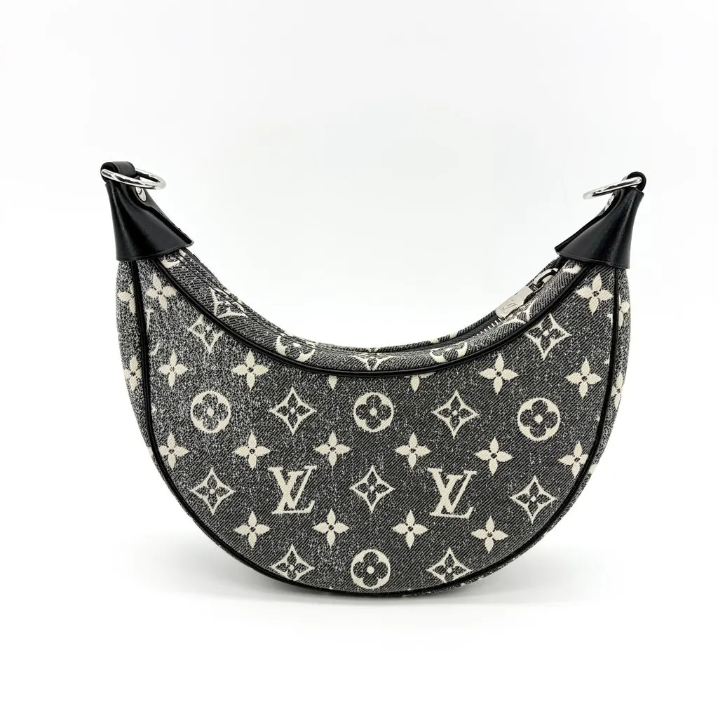 Louis Vuitton Loop Monogram Denim Black Black Denim Very good - Inside View