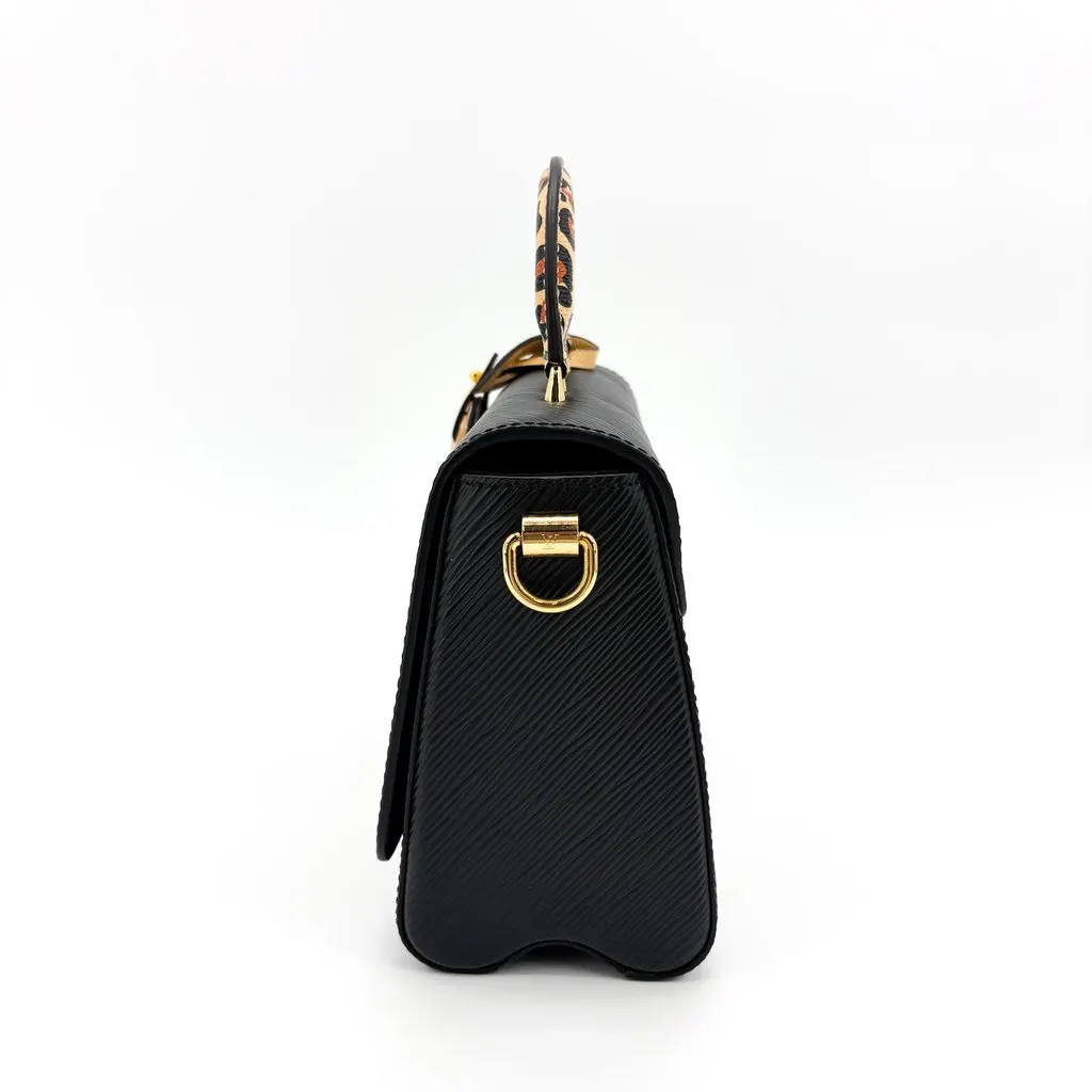 Louis Vuitton Twist One Handle PM Black Epi Leather Leopard Beige Leather Very good - Model View