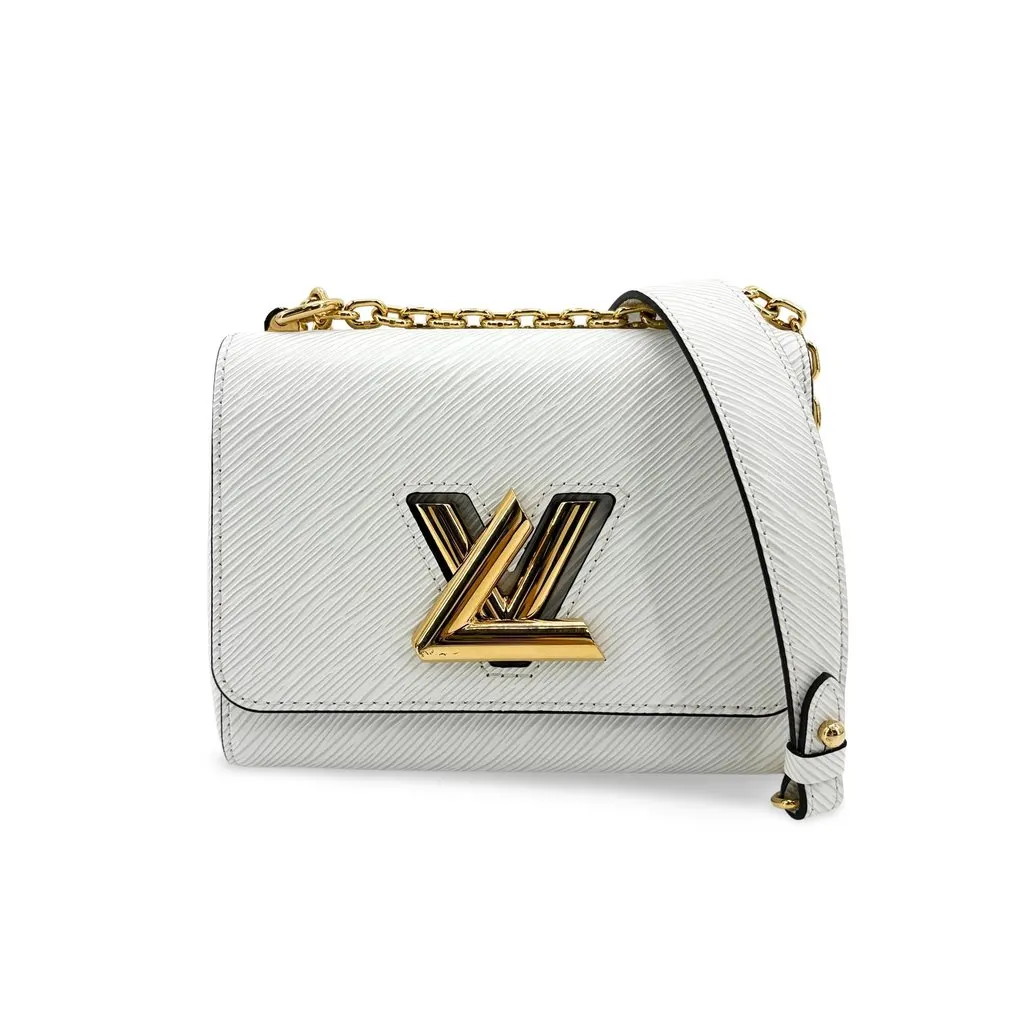 Louis Vuitton Twist MM Epi White Gold Hardware Gold Leather Very good - Front View