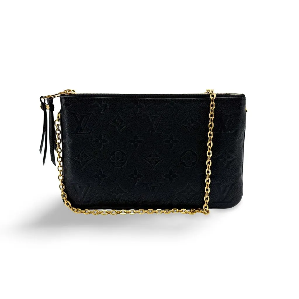Louis Vuitton Easy Pouch on Strap Monogram Empreinte Noir Black Leather Very good - Front View