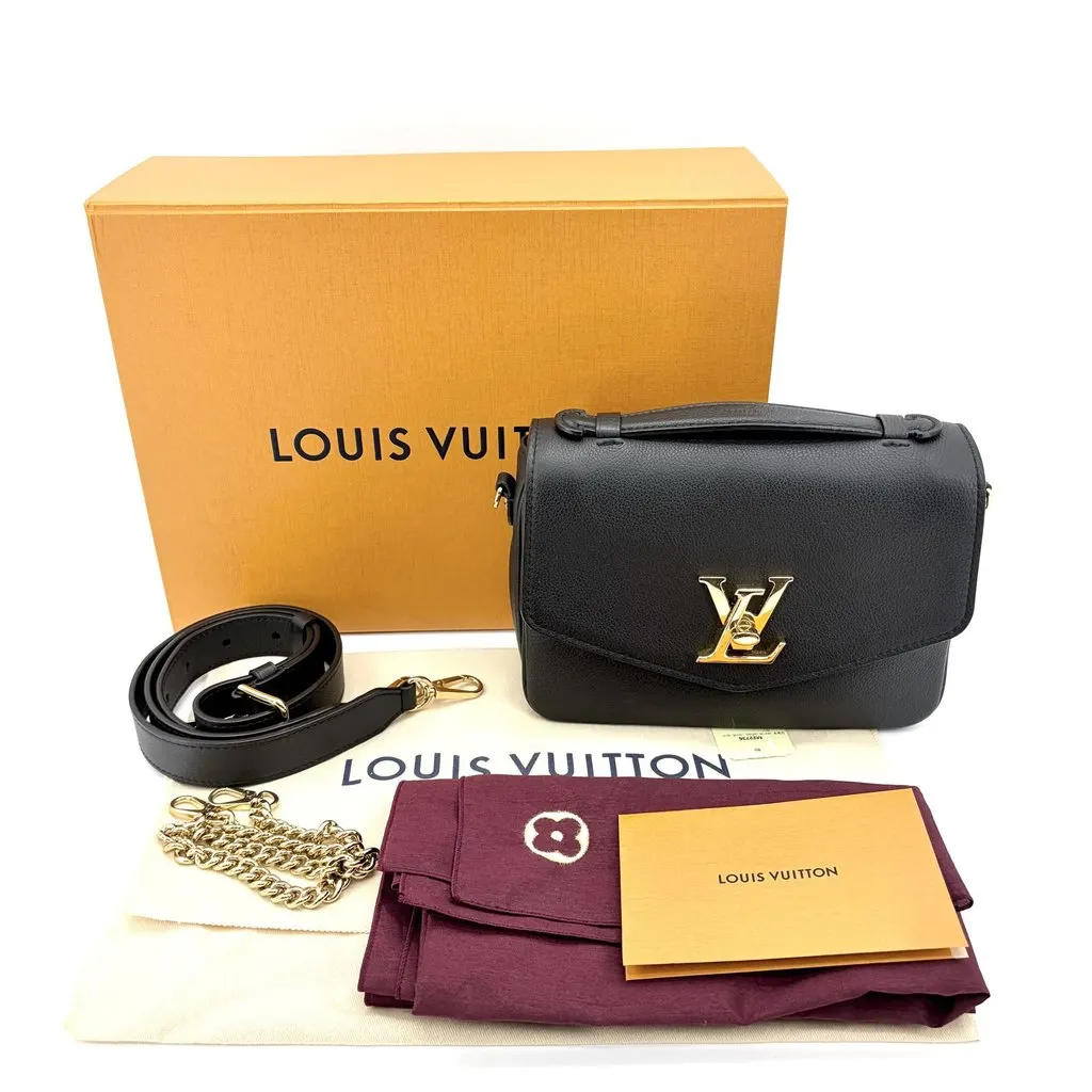 Louis Vuitton Lockme II BB Black Black Leather Very good - Back View