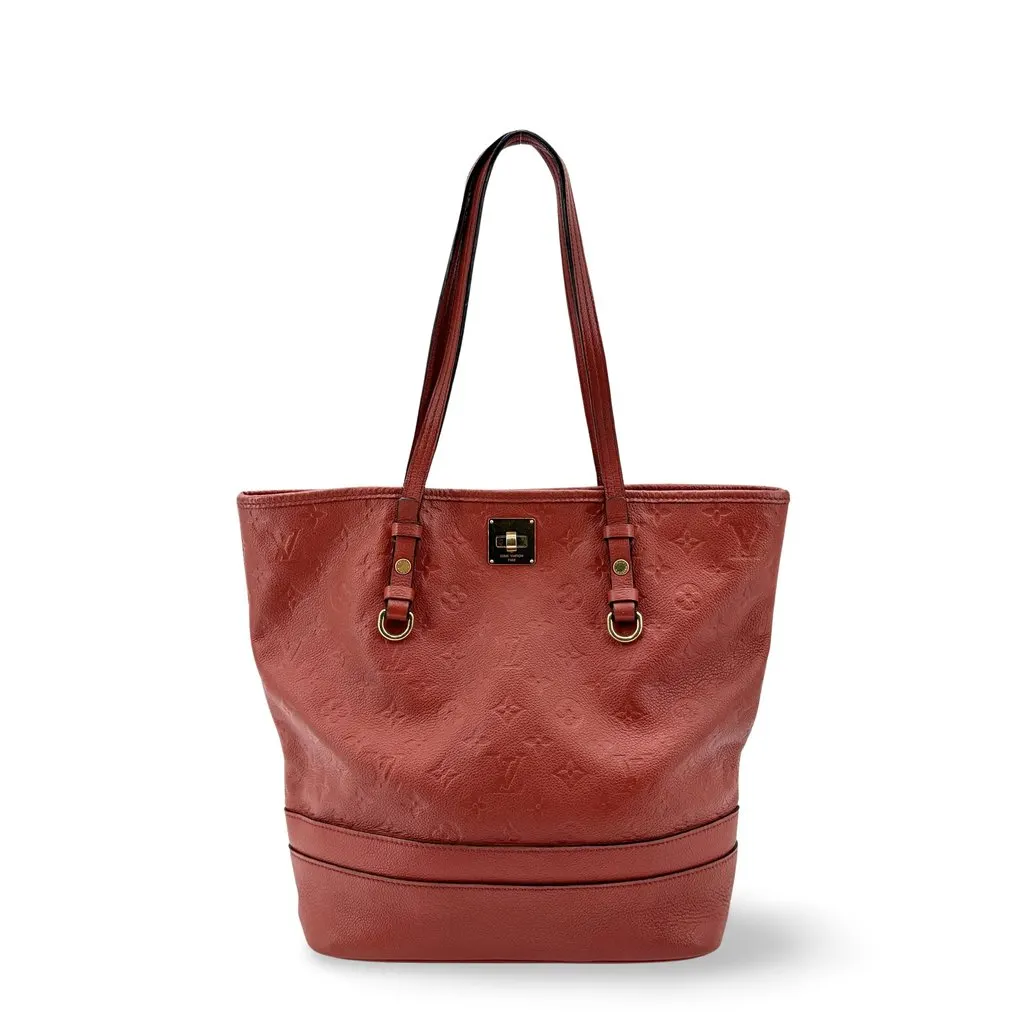 Louis Vuitton Citadine PM Red Red Leather Good - Front View