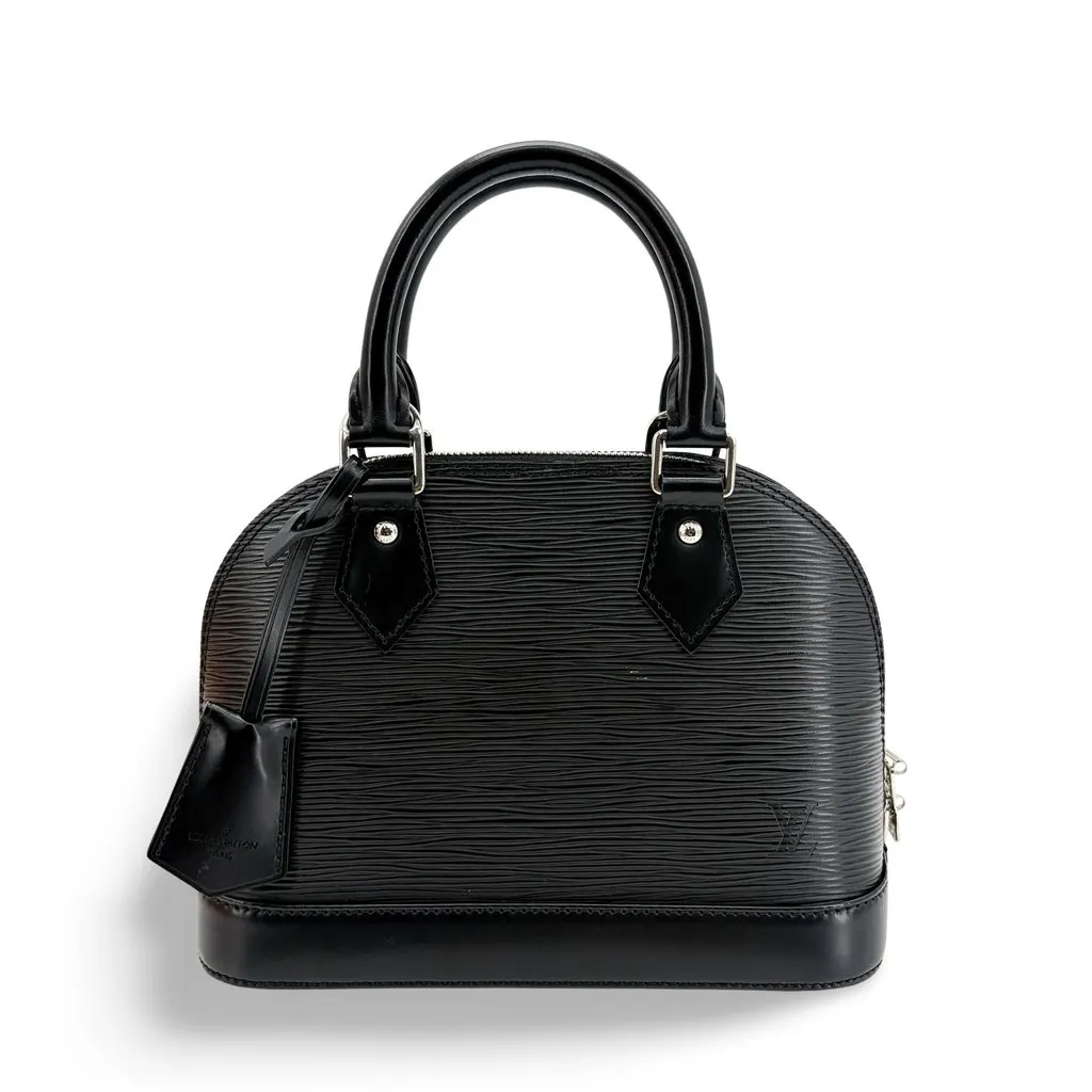 Louis Vuitton Alma BB Effie Black Black Leather Very good - Front View