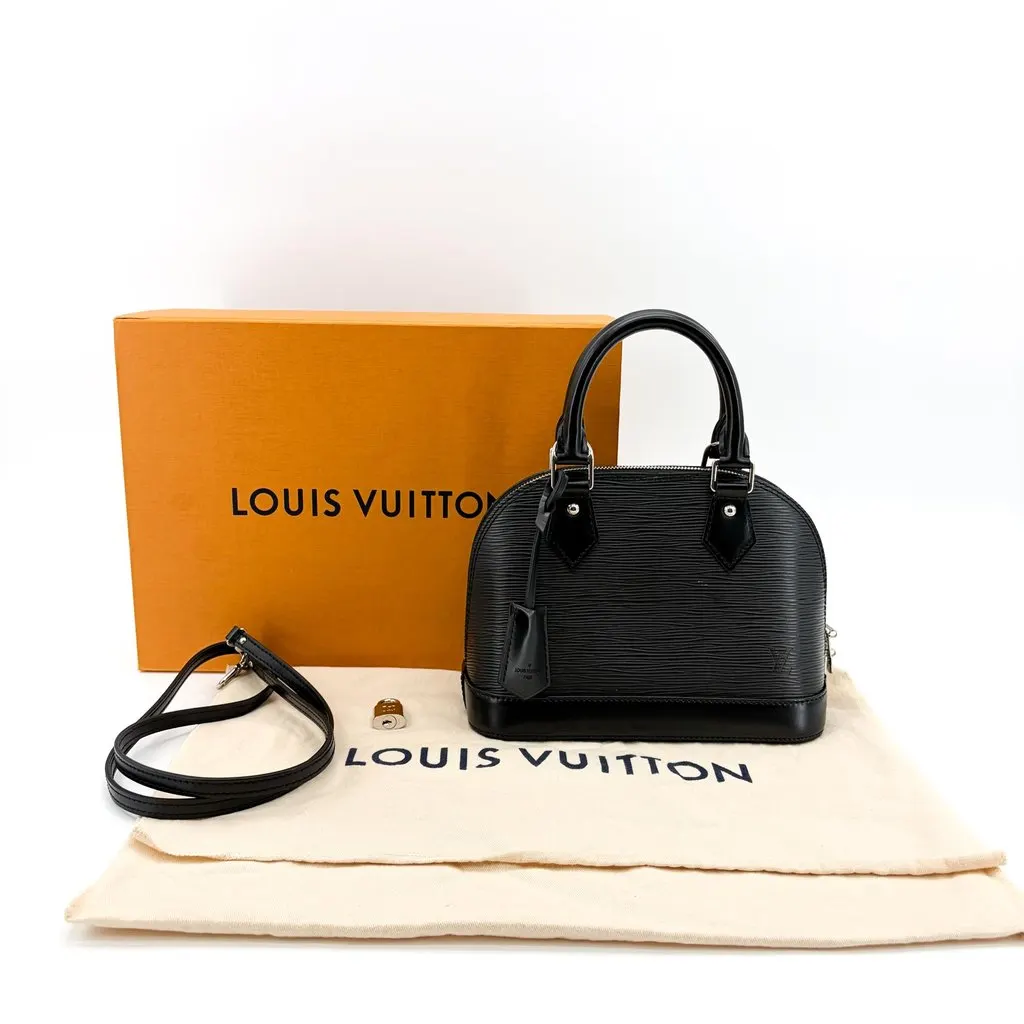 Louis Vuitton Alma BB Effie Black Black Leather Very good - Back View
