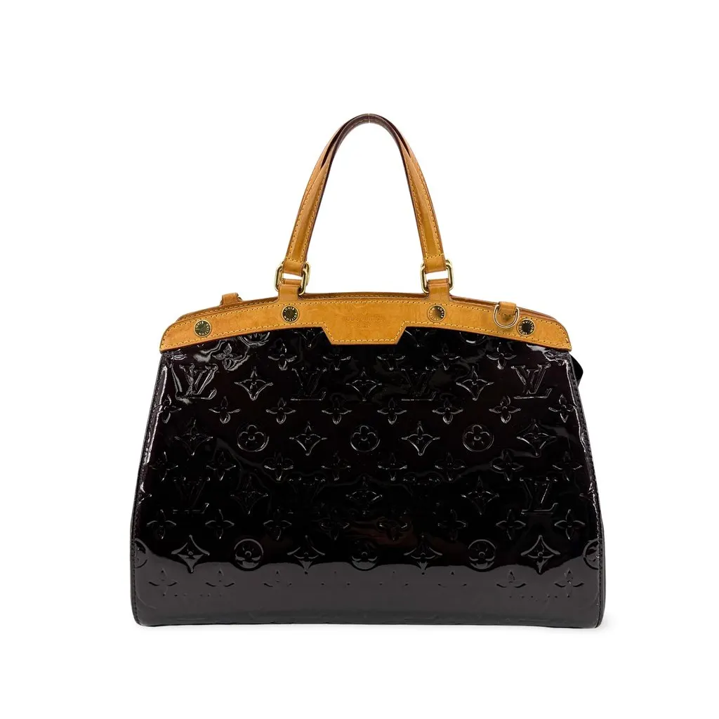 Louis Vuitton Monogram Verni Summit Drive Amaranth Brown Leather Very good - Front View