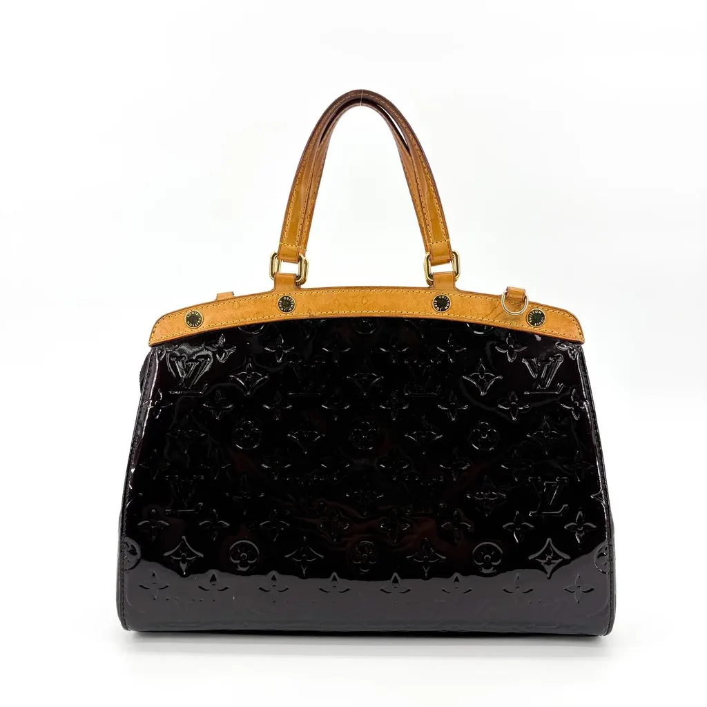 Louis Vuitton Monogram Verni Summit Drive Amaranth Brown Leather Very good - Back View