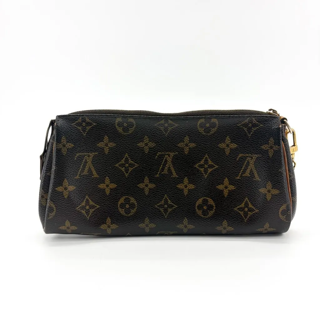 Louis Vuitton Monogram Eva Clutch Brown Canvas Good - Back View