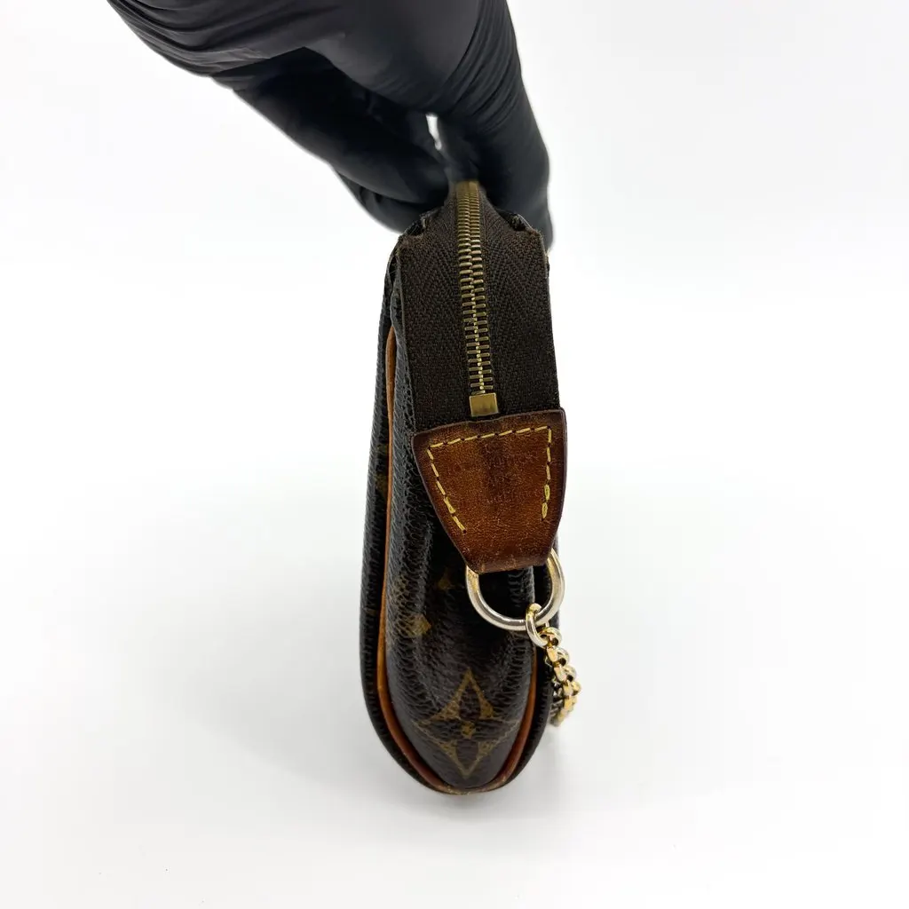 Louis Vuitton Monogram Eva Clutch Brown Canvas Good - Inside View