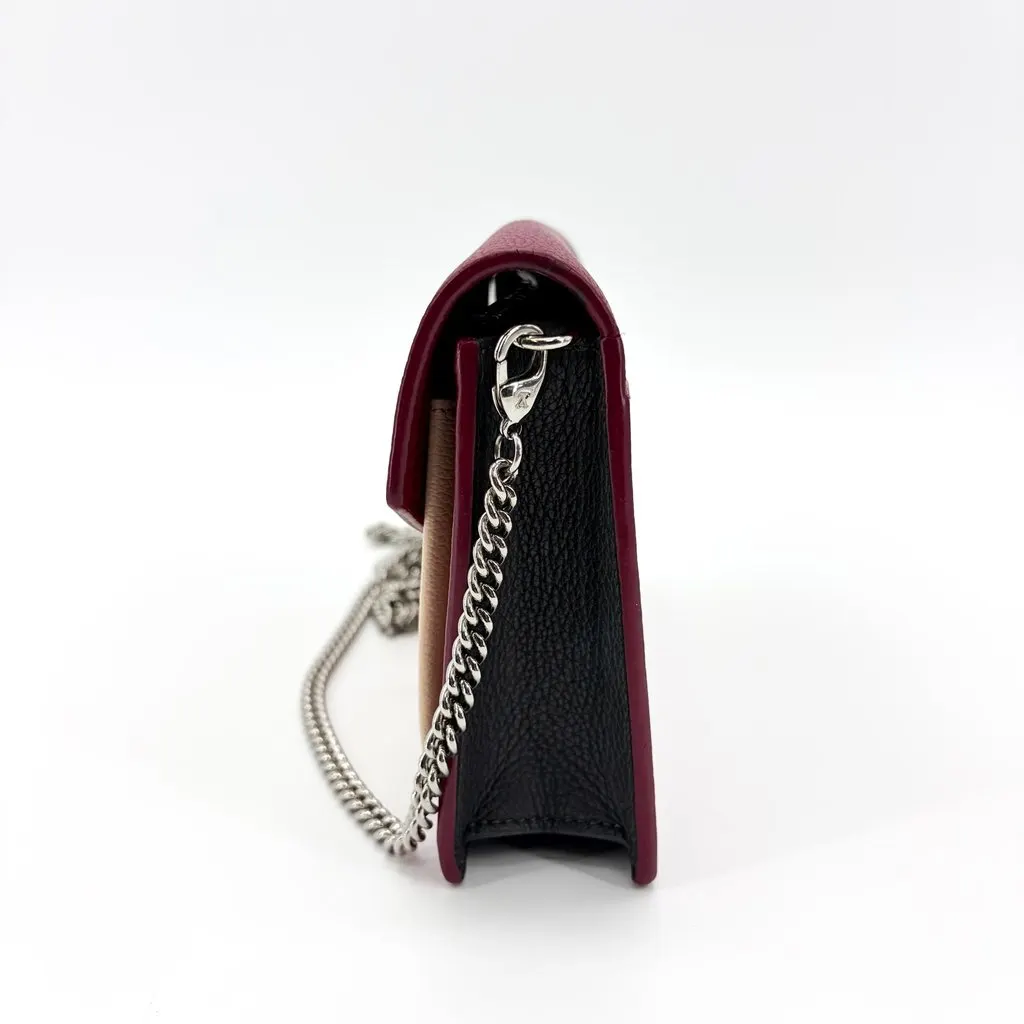 Louis Vuitton My Lock Me Chain Bag Burgundy Beige Beige Leather Good - Inside View