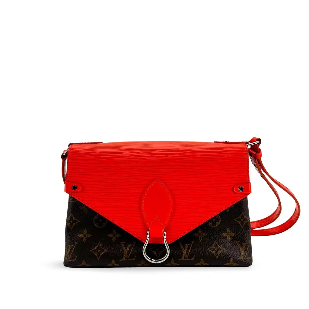 Louis Vuitton Monogram Epi Saint Michel Red Brown Canvas Good - Front View