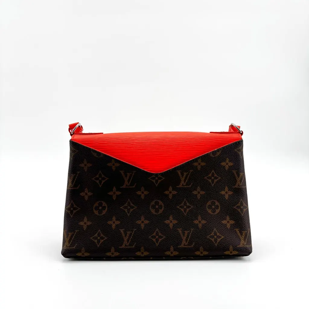 Louis Vuitton Monogram Epi Saint Michel Red Brown Canvas Good - Inside View
