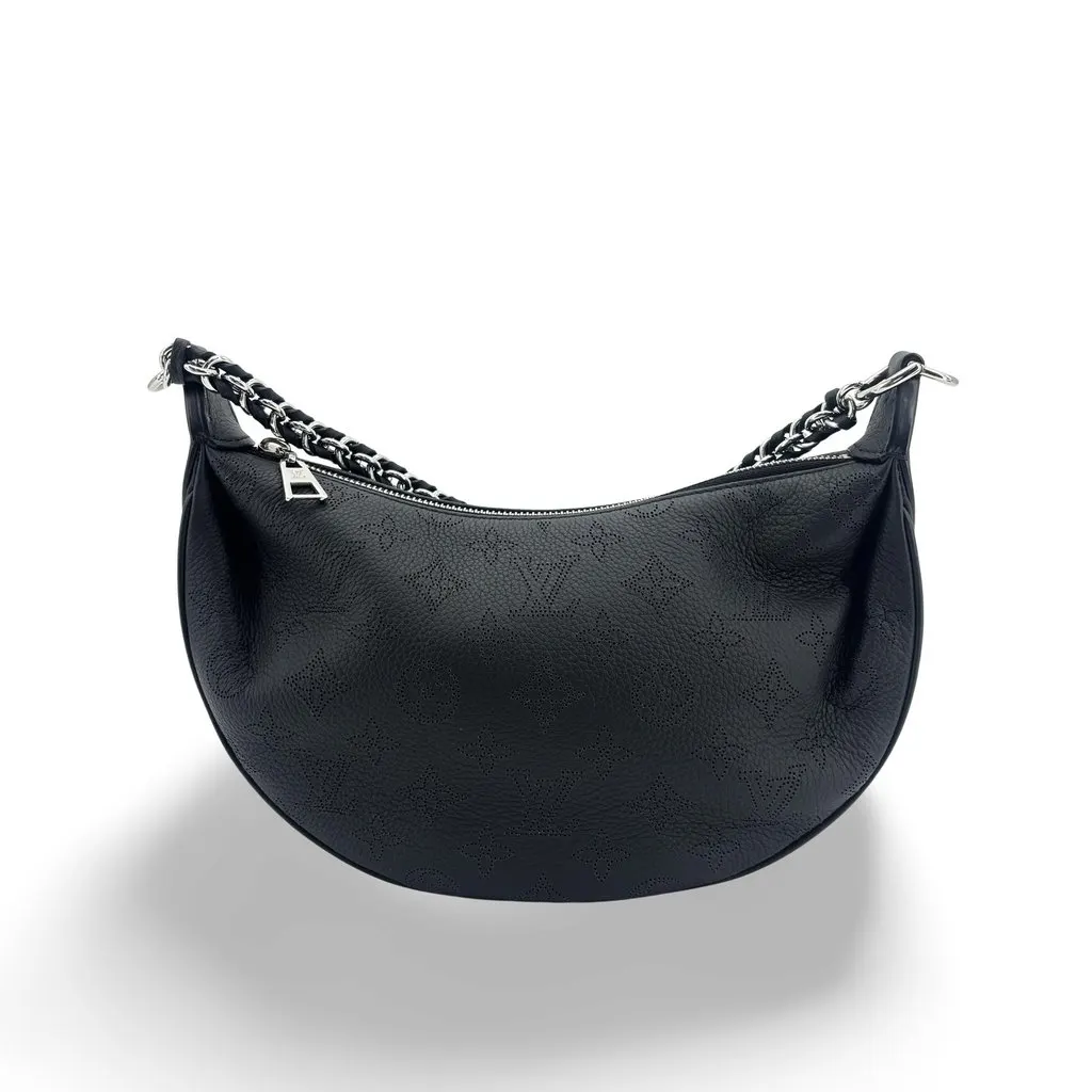 Louis Vuitton Loop Mahina Black Black Leather Very good - Front View