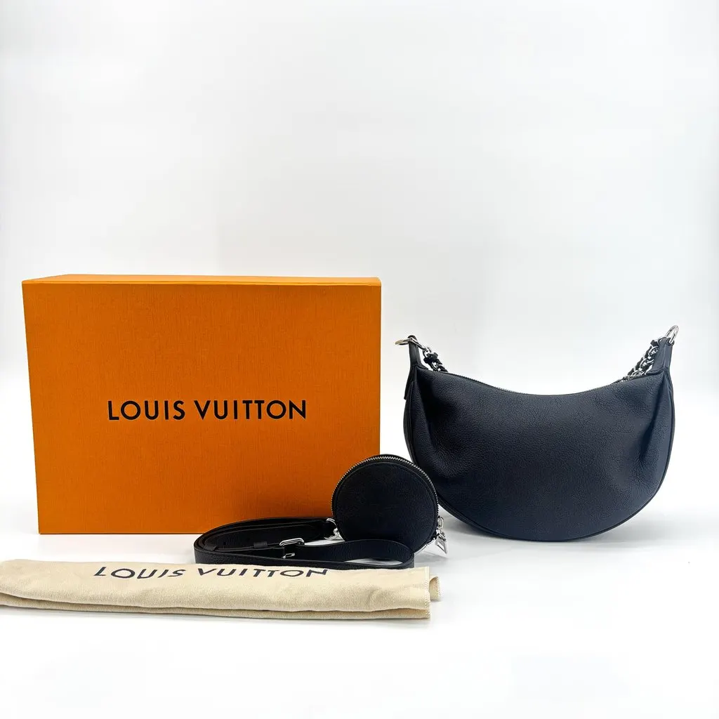 Louis Vuitton Loop Mahina Black Black Leather Very good - Back View