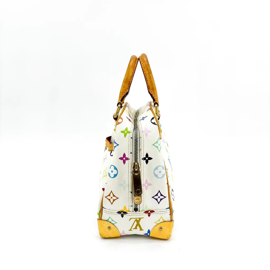 Louis Vuitton Monogram Multicolore Alma PM White Brown Canvas Good - Inside View