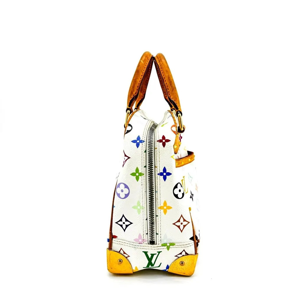 Louis Vuitton Monogram Multicolore Alma PM White Brown Canvas Good - Model View