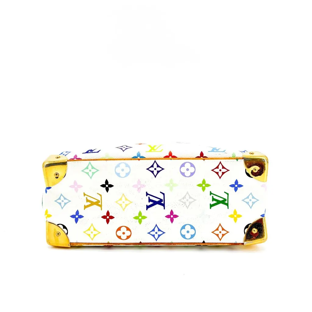 Louis Vuitton Monogram Multicolore Alma PM White Brown Canvas Good - Box View