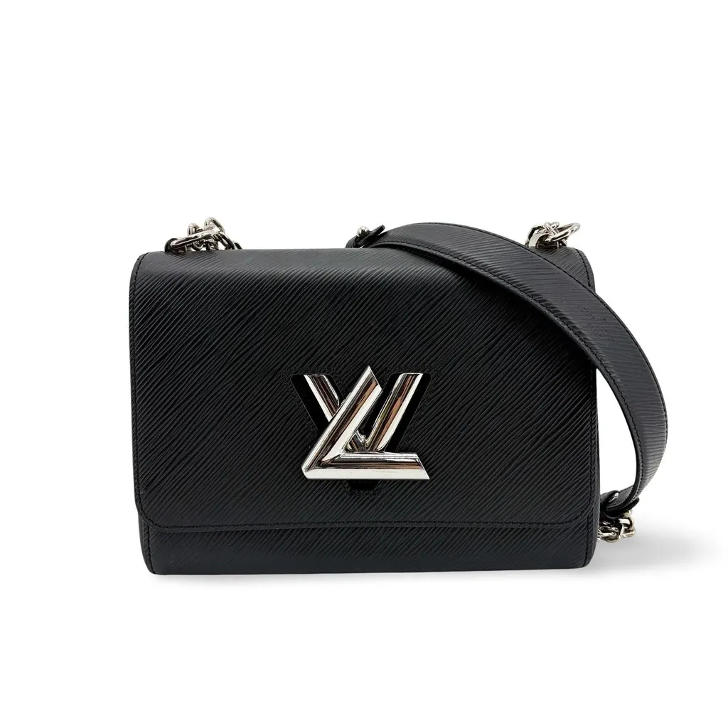 Louis Vuitton Epi Twist MM Black Silver Hardware Black Leather Very good - Front View