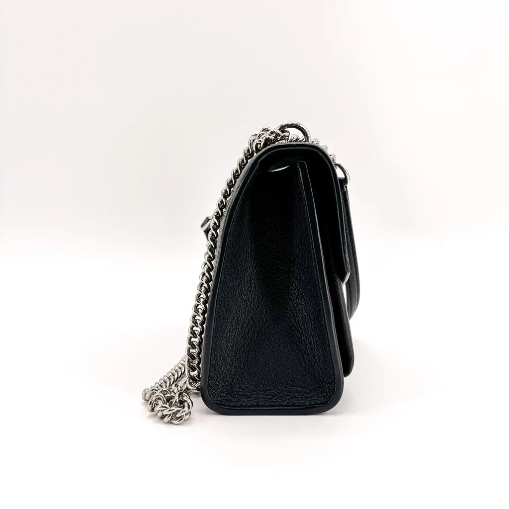 Louis Vuitton Lockme II BB Black Silver Hardware Black Leather Very good - Model View