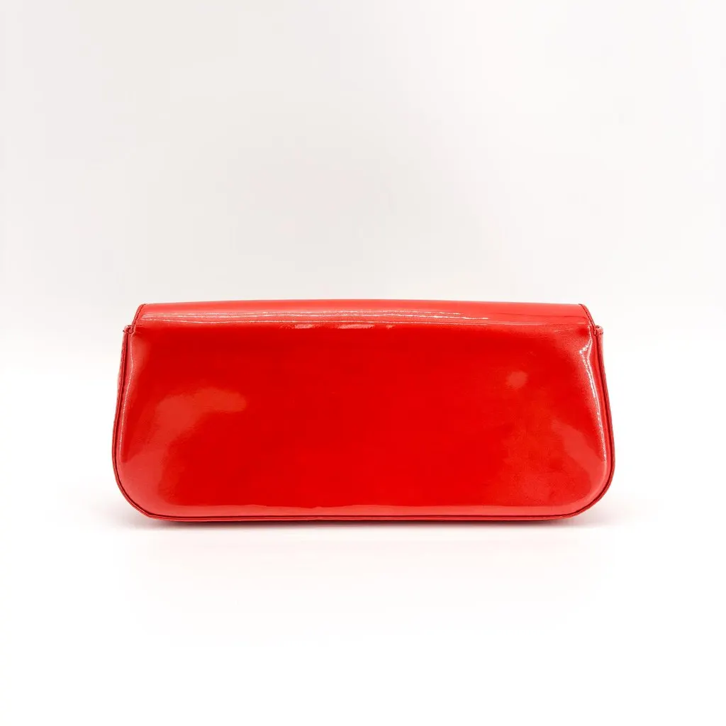 Louis Vuitton Vernis Sobe Clutch Red Gold Leather Good - Inside View