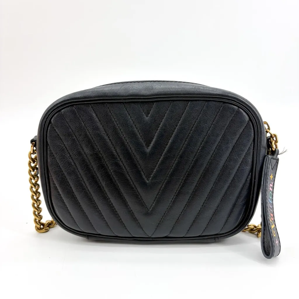 Louis Vuitton New Wave Camera Bag Black Gold Hardware Black Leather Good - Inside View