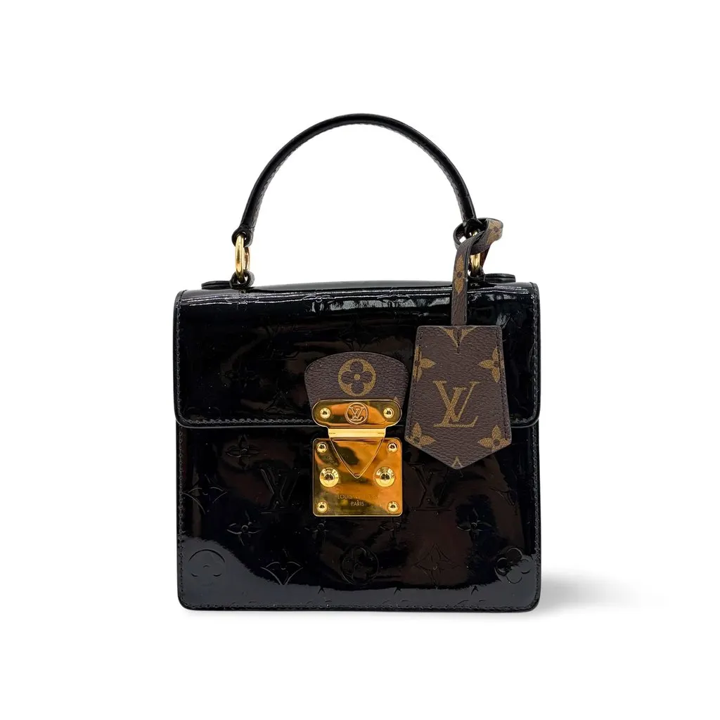 Louis Vuitton Cherrywood BB Vernis Noir Black Leather Very good - Front View