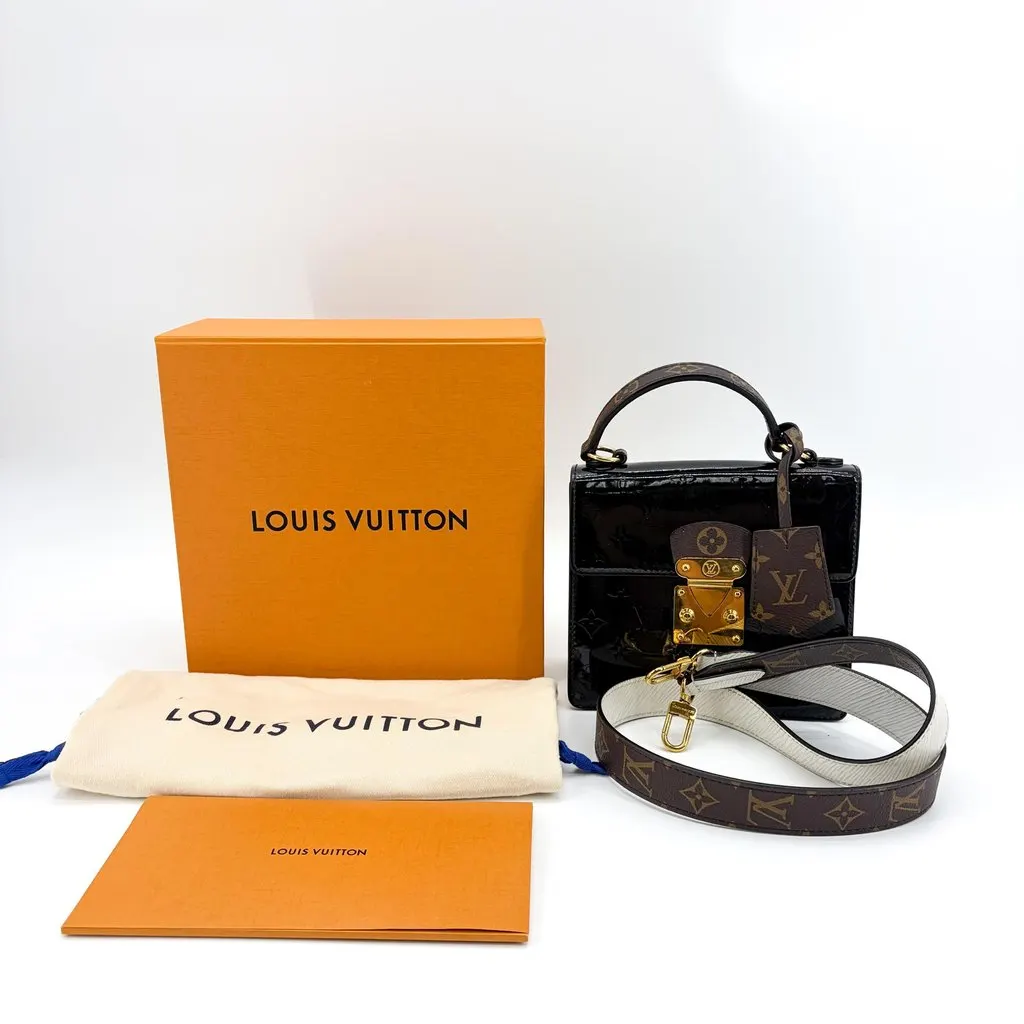 Louis Vuitton Cherrywood BB Vernis Noir Black Leather Very good - Back View