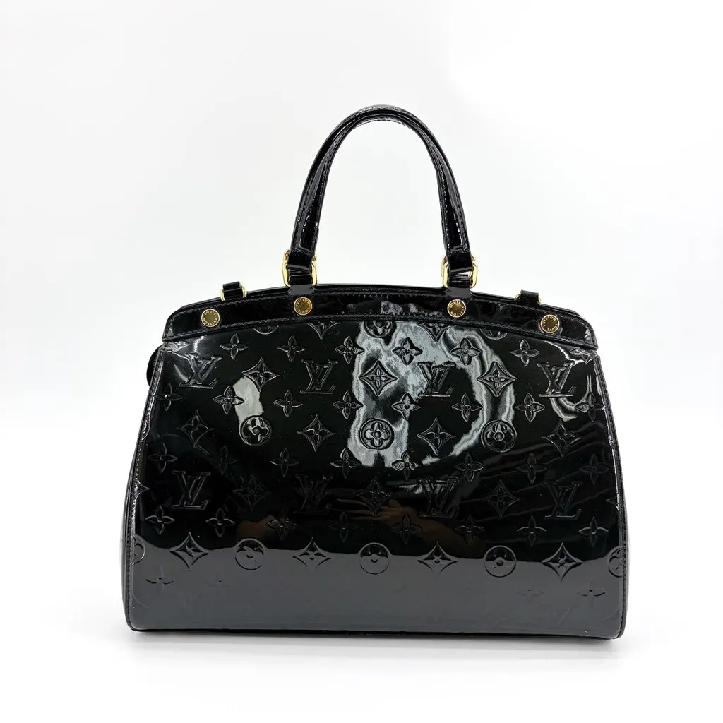 Louis Vuitton Monogram Vernis Melrose Avenue Tote Bag Black Black Leather Good - Inside View