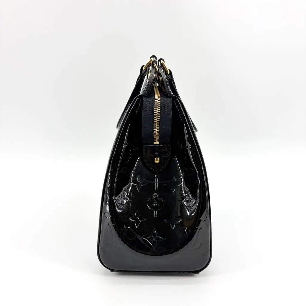 Louis Vuitton Monogram Vernis Melrose Avenue Tote Bag Black Black Leather Good - Model View