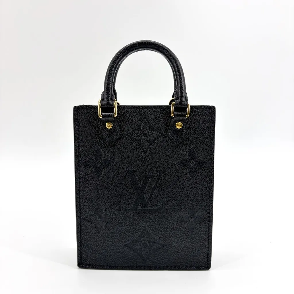 Louis Vuitton Petit Sac Plat Monogram Empreinte Black Black Leather Very good - Inside View